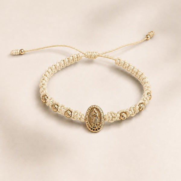 Manilla virgen de Guadalupe beige